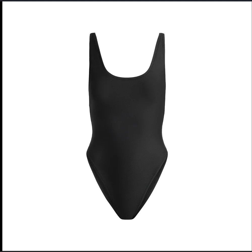 SKIMS Recycled Swim Scoop‎ Neck One Piece Onyx Black 2X Swimsuit